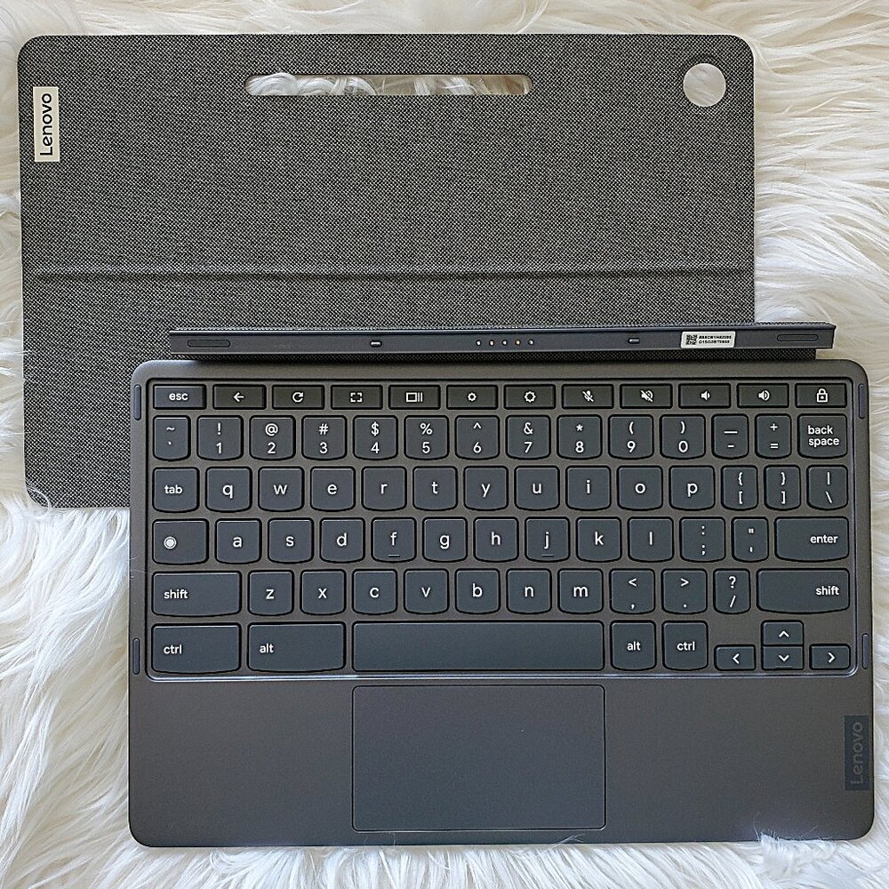 Lenovo Chromebook Duet 3 Gray Detachable Magnetic Keyboard/Back Case Cover